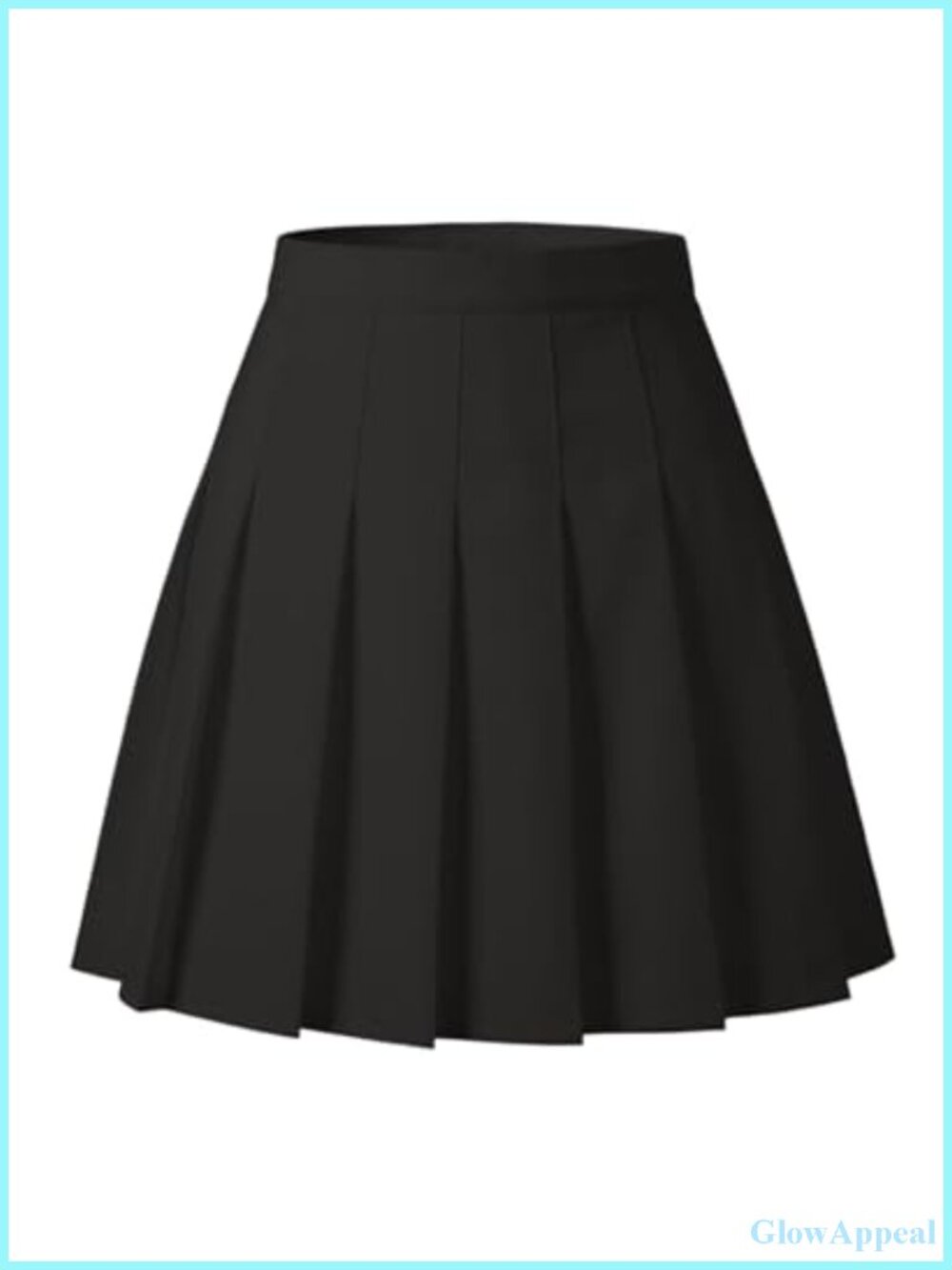 Women's High Waisted Pleated Tennis Skort with Hidden Zipper, A-Line Mini Skirt